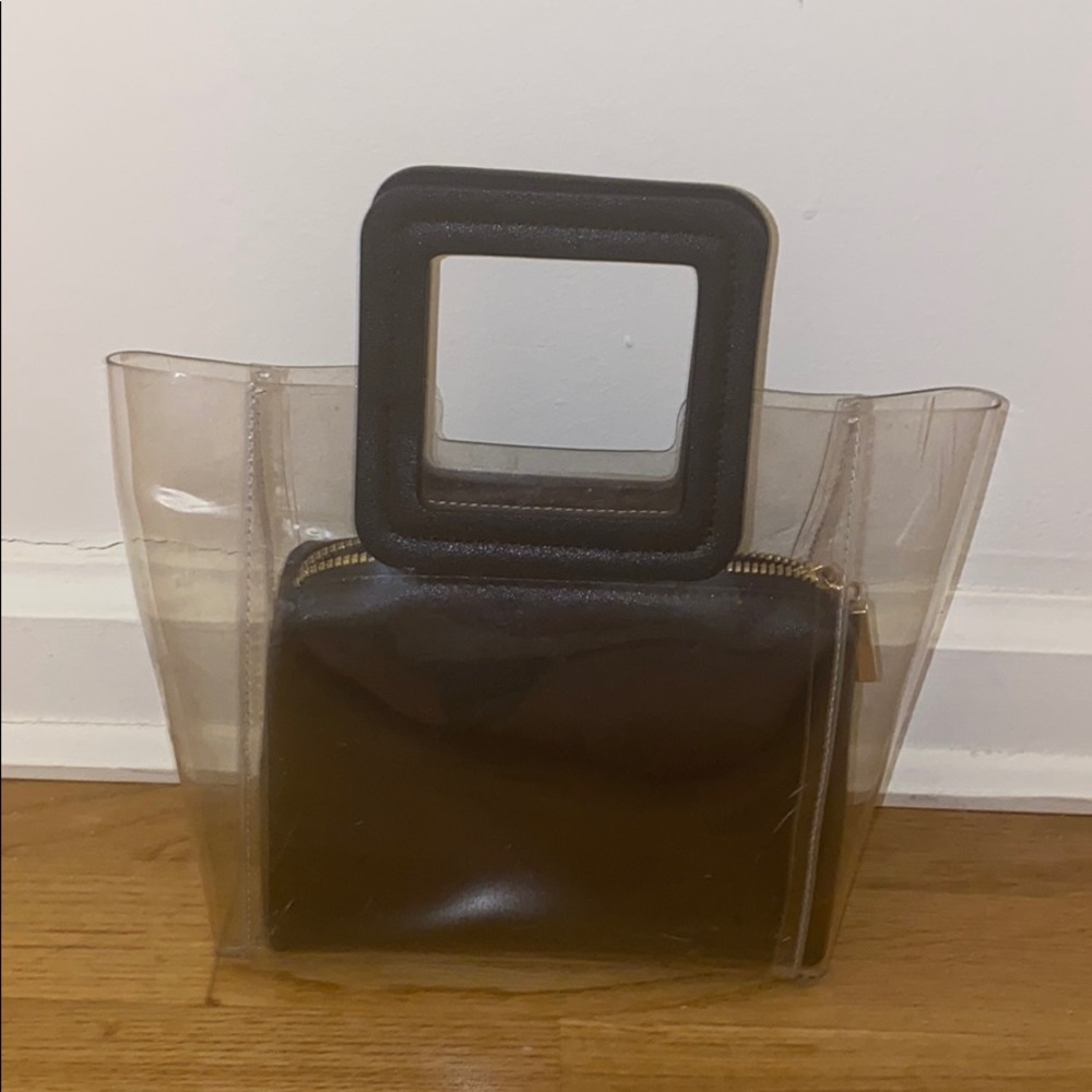 STAUD Mini Shirley Bag Clear Black